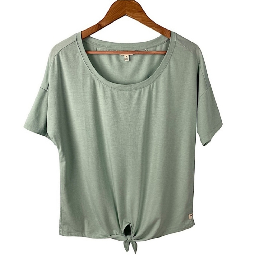 Toad&Co Swifty Tie Sage Green Top Size Small